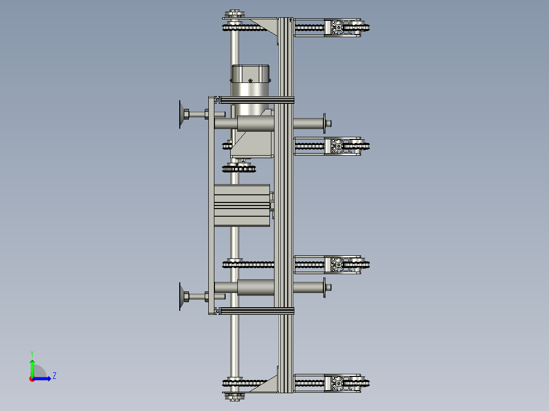 链条式顶升输送机左视图