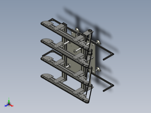 链条式顶升输送机正等轴测缩略图