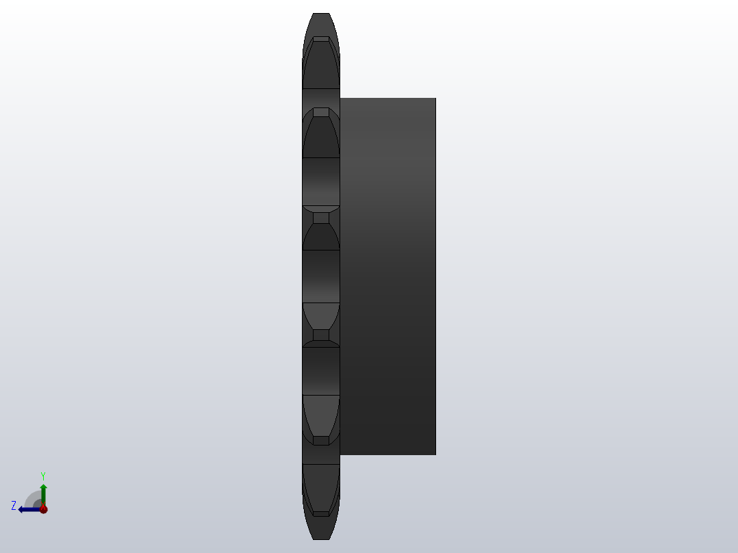 直孔链轮083／084型_14-083／084-1左视图