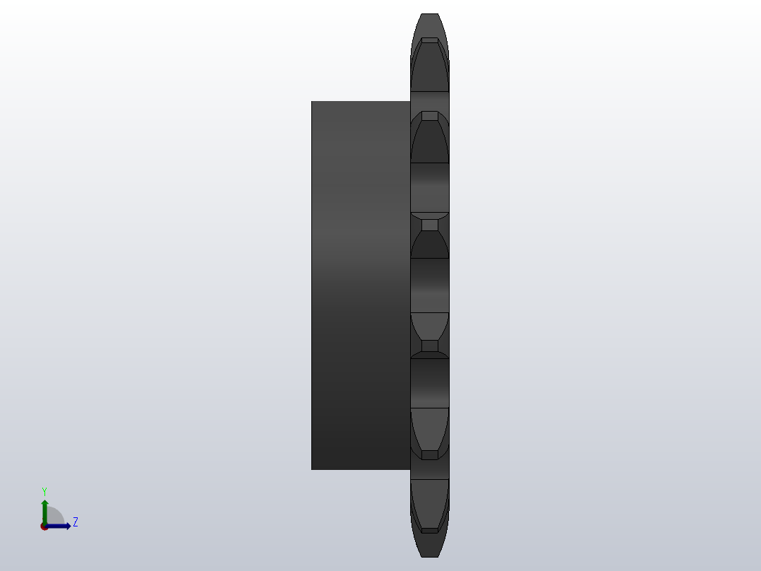 直孔链轮083／084型_14-083／084-1右视图