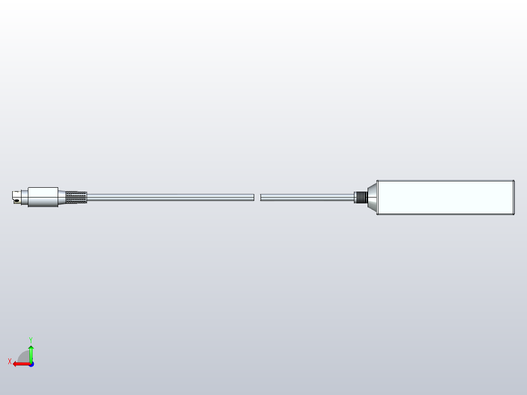 深浦接触式位移传感器 MT-OWD05 信号转换器3d后视图