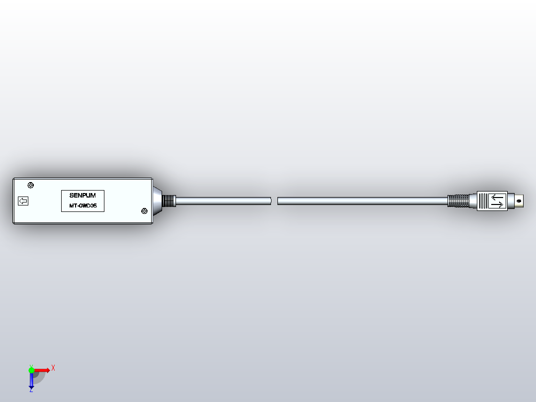 深浦接触式位移传感器 MT-OWD05 信号转换器3d俯视图