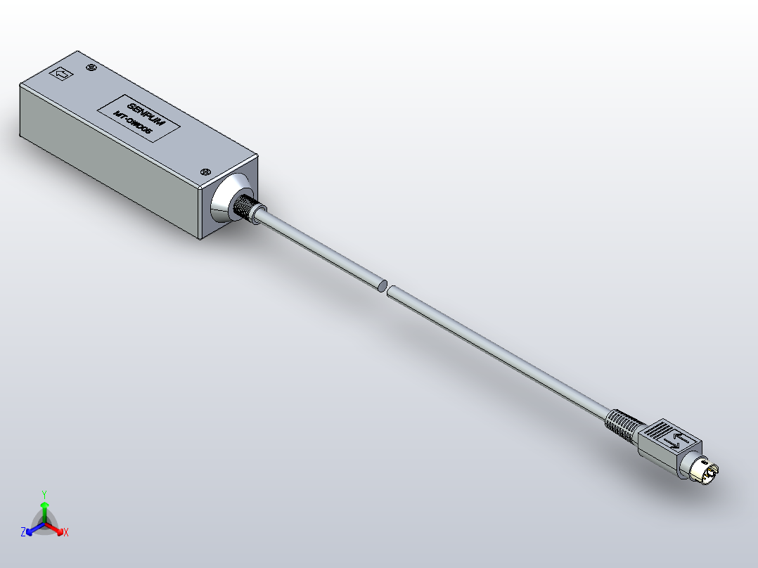 深浦接触式位移传感器 MT-OWD05 信号转换器3d正等轴测图