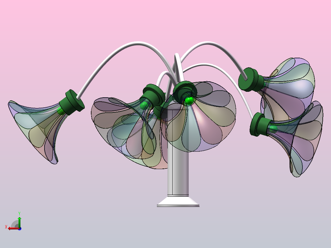 花形小夜灯后视图