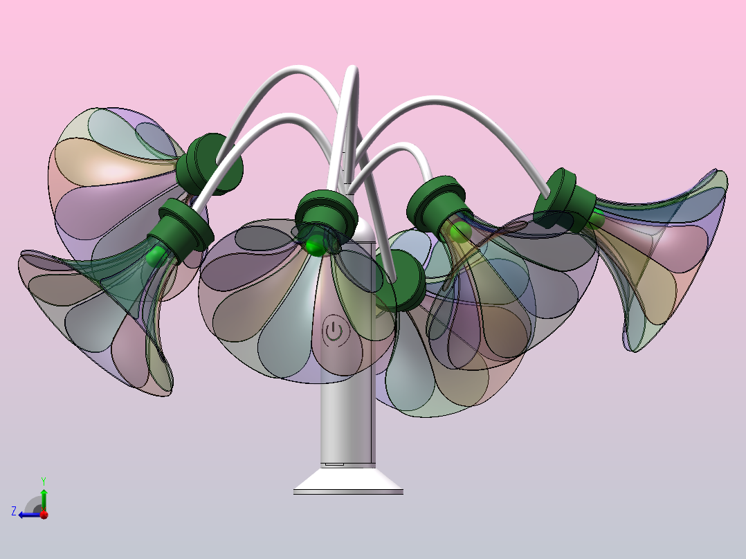 花形小夜灯右视图