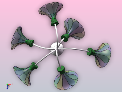 花形小夜灯俯视缩略图