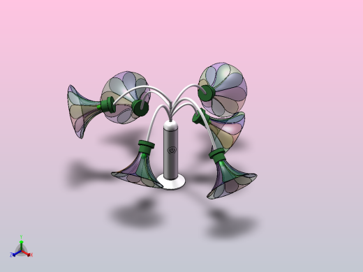 花形小夜灯正等轴测缩略图