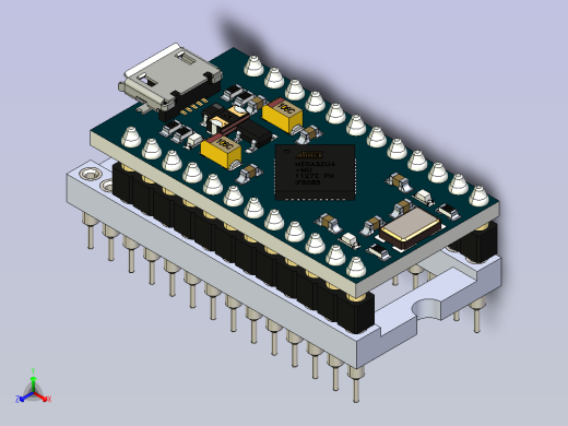 ProMicro-TypeC-插座2x14-宽