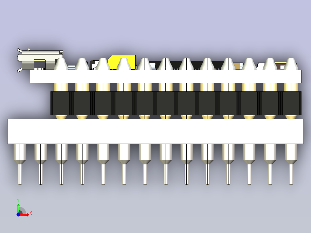ProMicro-TypeC-插座2x14-宽前视图