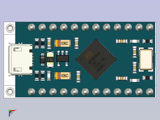 ProMicro-TypeC-插座2x14-宽俯视缩略图