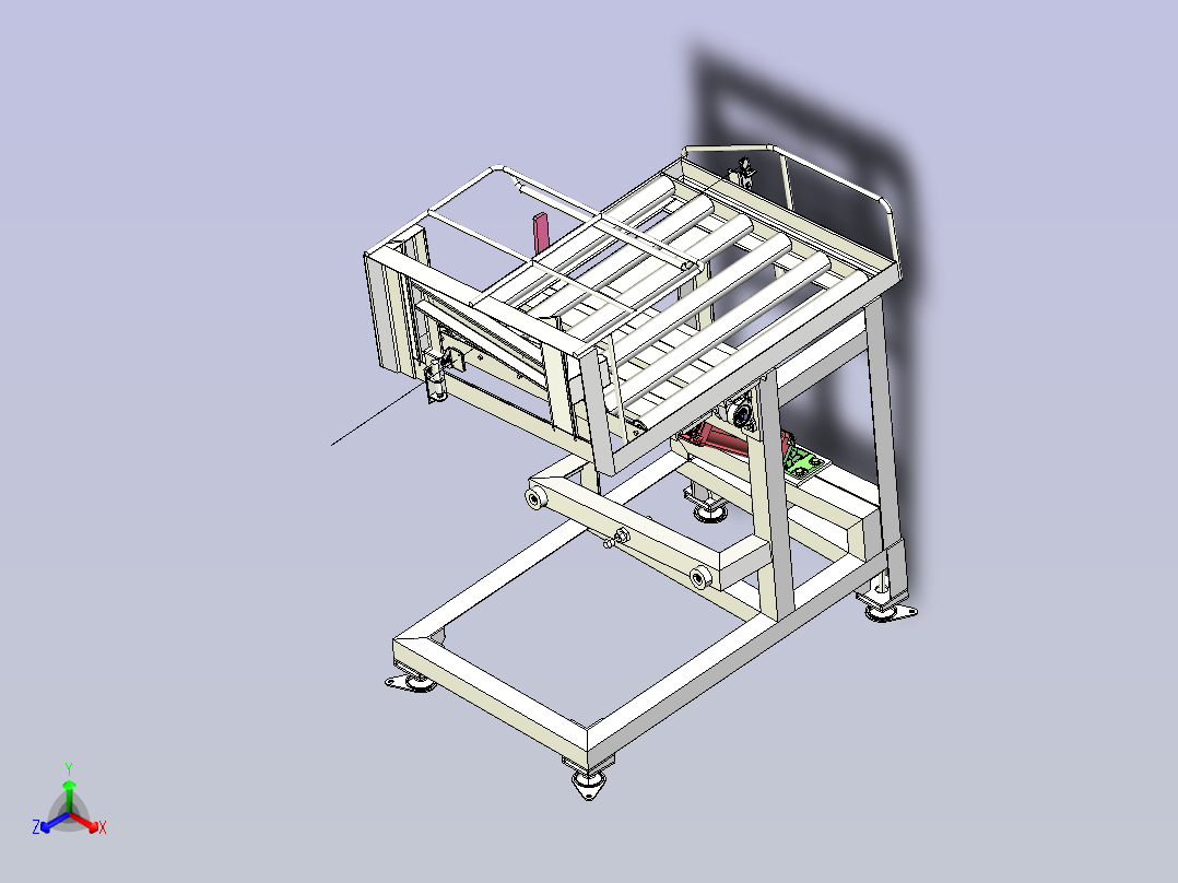 气缸顶升输送机主视图