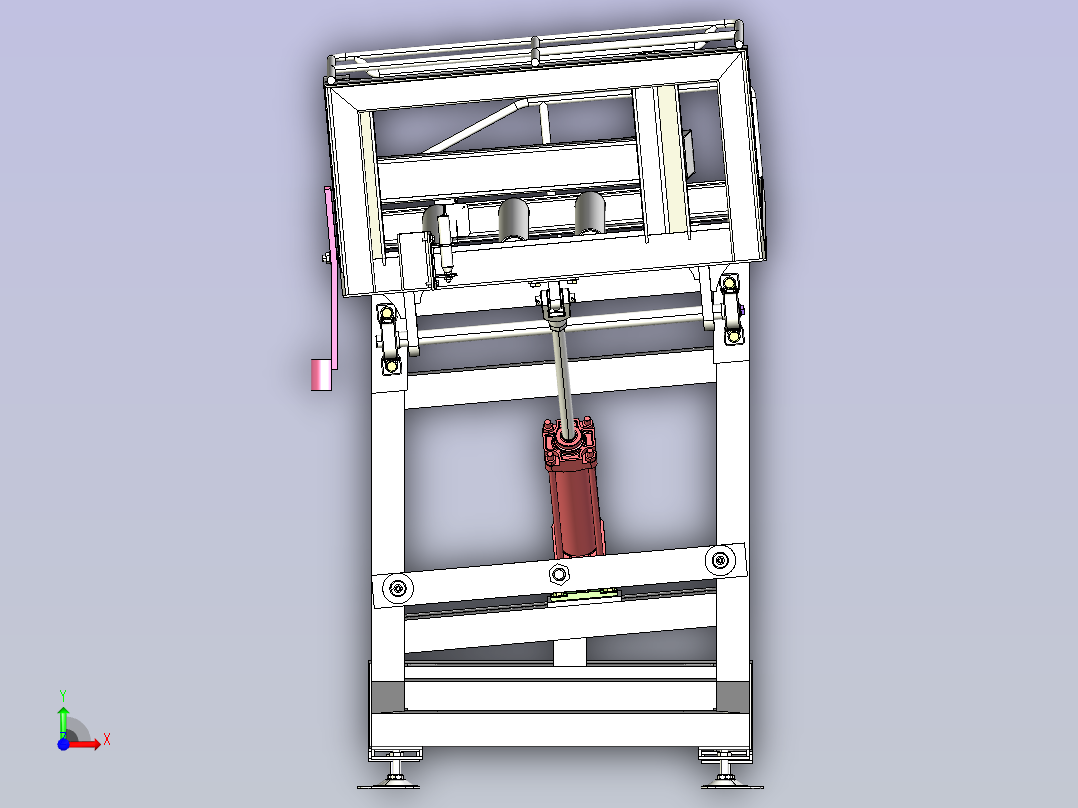 气缸顶升输送机前视图