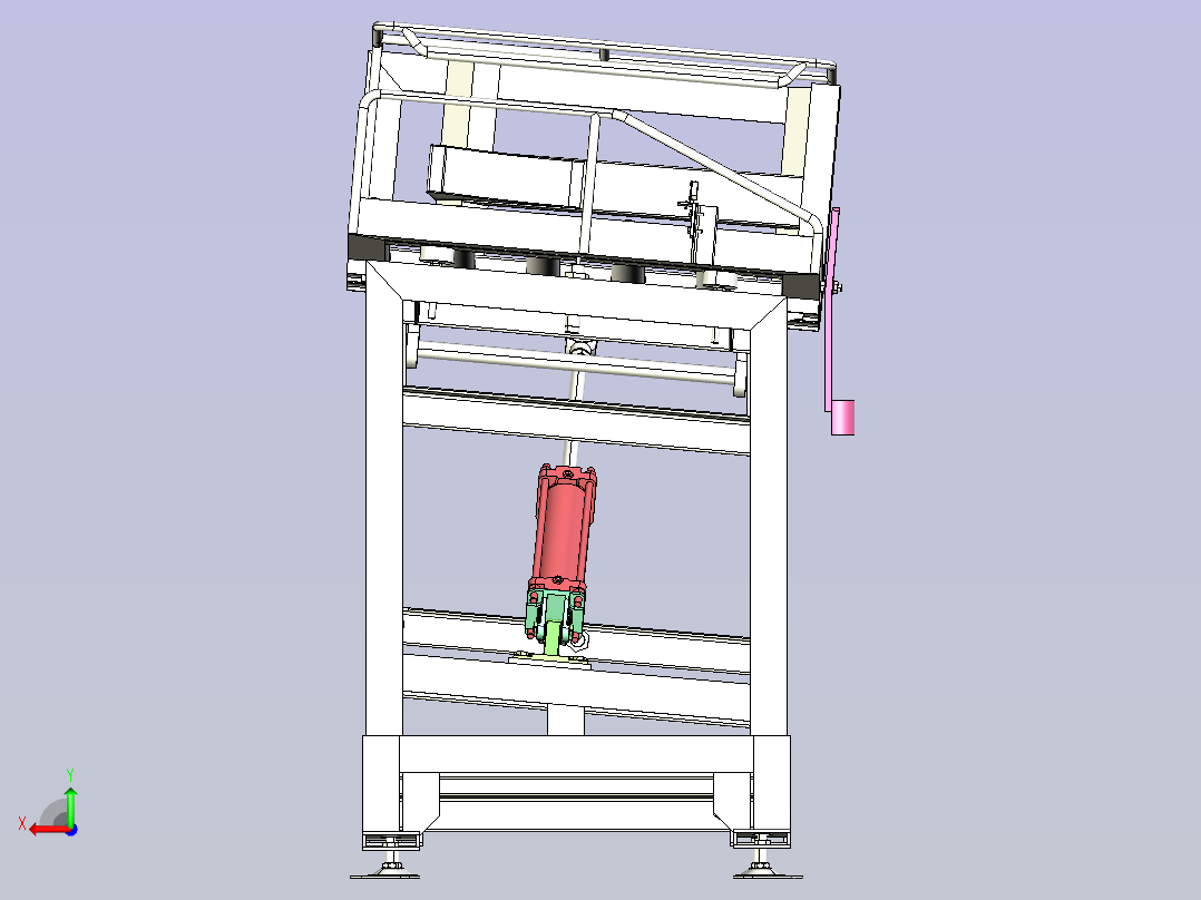 气缸顶升输送机后视图