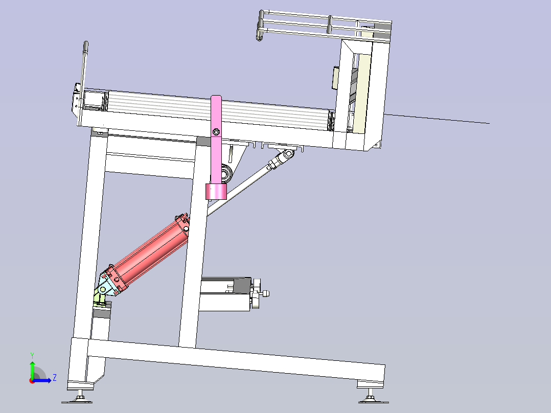 气缸顶升输送机左视图
