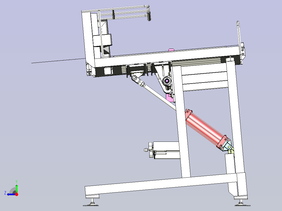 气缸顶升输送机右视图