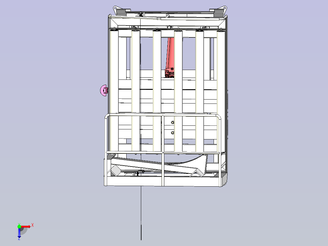 气缸顶升输送机俯视图