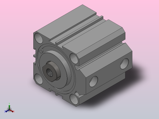 SDA超薄气缸系列SDA 50×35正等轴测缩略图