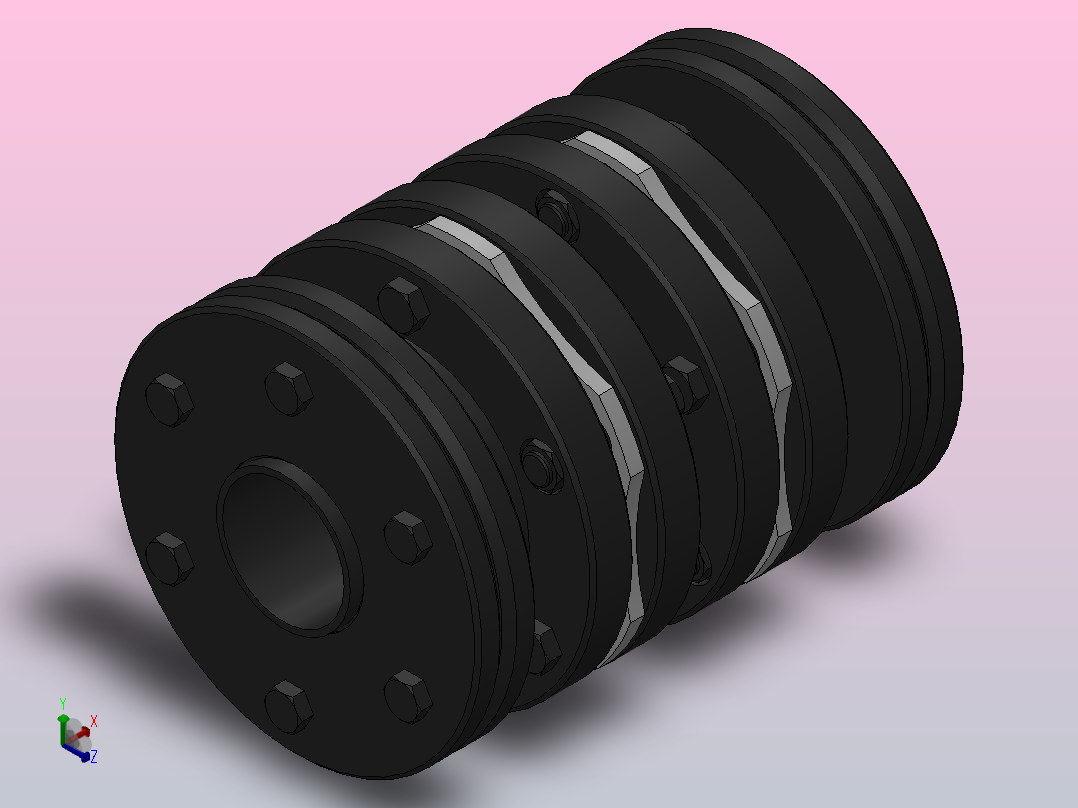 DJM-Y-P型锁紧盘式单型弹性膜片联轴器／SJM-Y-P型锁紧盘式双型弹性膜片联轴器_SJM-35-Y-P-490／Y-P-490-700主视图