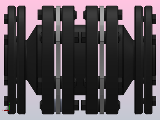 DJM-Y-P型锁紧盘式单型弹性膜片联轴器／SJM-Y-P型锁紧盘式双型弹性膜片联轴器_SJM-35-Y-P-490／Y-P-490-700左视缩略图