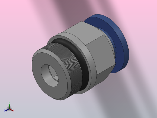 IPC-G 螺纹直通-G螺纹_IPC12-G04正等轴测缩略图