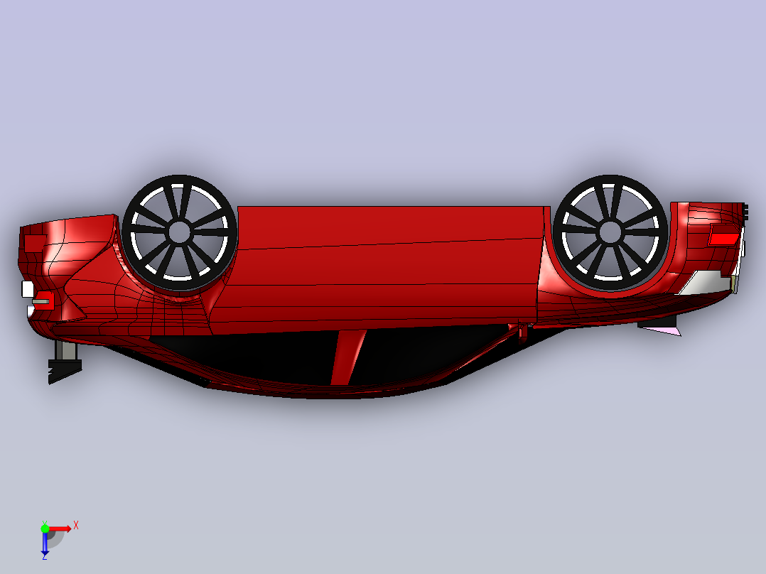 奥迪概念车  Catia IGES STEP俯视图