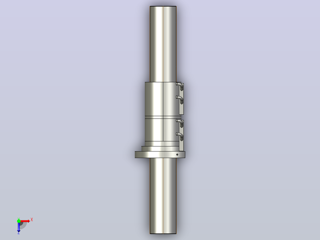 CMFZD16040-3.5滚珠丝杆3D模型俯视图