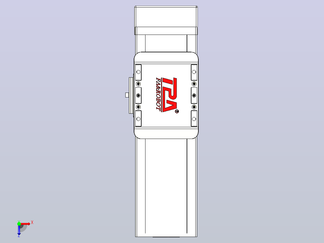 滚珠丝杠直线轴带导轨全封闭TPA-HCR-85D-1610C-L100-MP-Y-P20-N3俯视图