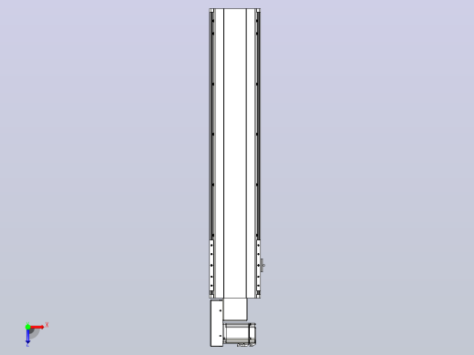 皮带直线轴半封闭可选导轨TPA-HNB-202D-140-L800-ML-C-P75-N3俯视缩略图