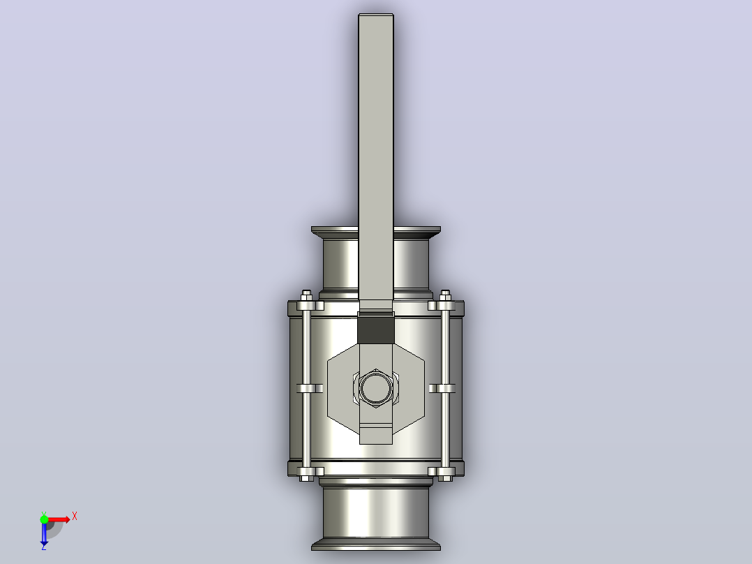 IQP-01手动卡式球阀[IQP-01-3s]俯视图