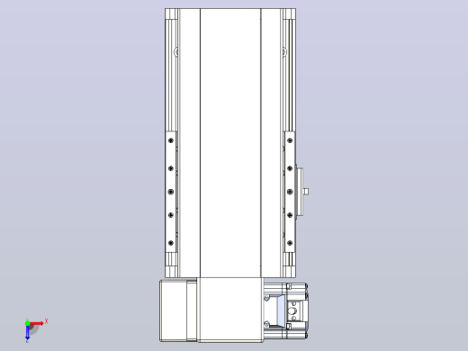 皮带直线轴半封闭可选导轨TPA-HNB-140D-120-L50-LP-C-P40-N3俯视缩略图