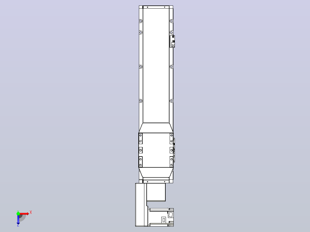 机器人皮带驱动直线轴TPA-GCB-150-P80-L450-QL-M75-N3俯视图