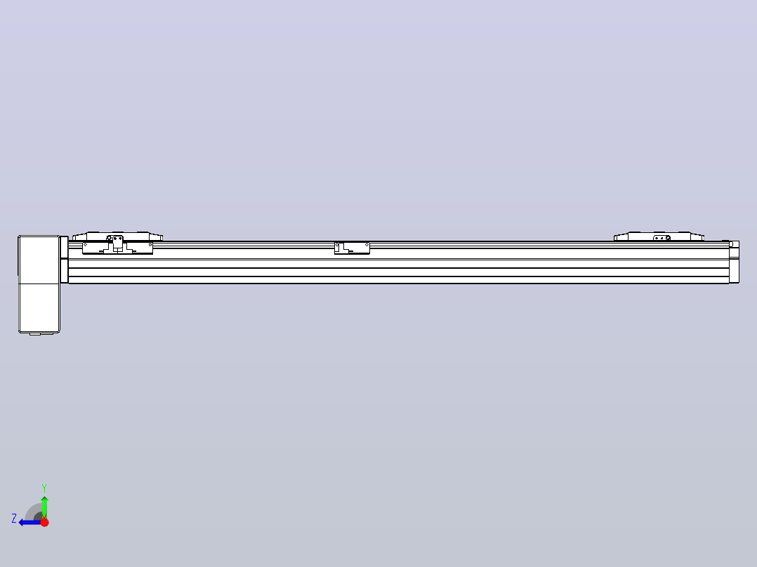 皮带直线轴双滑块型TPA-GCBS-80-P60-L325-RP-M20-N3右视图