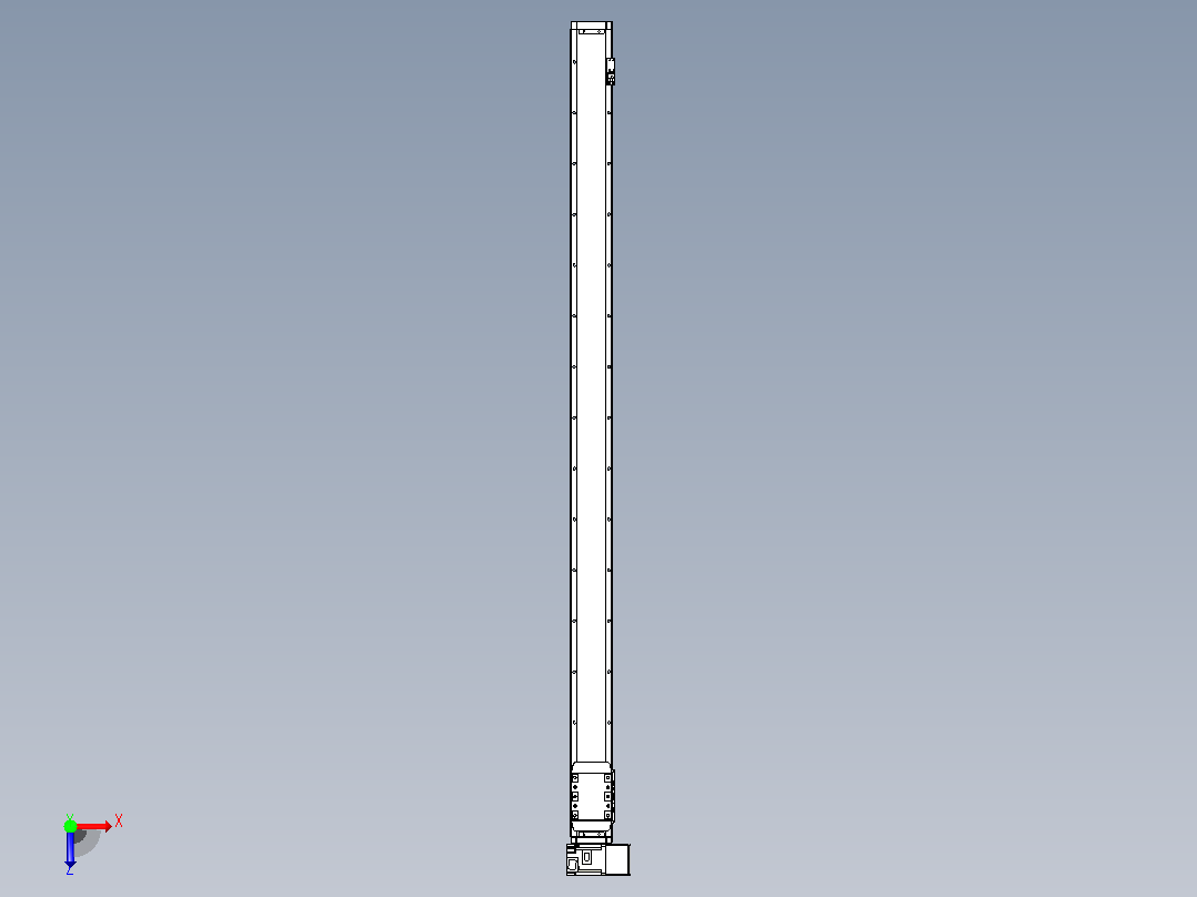 机器人皮带驱动直线轴TPA-GCB-80-P60-L1400-RU-M20-N3俯视图