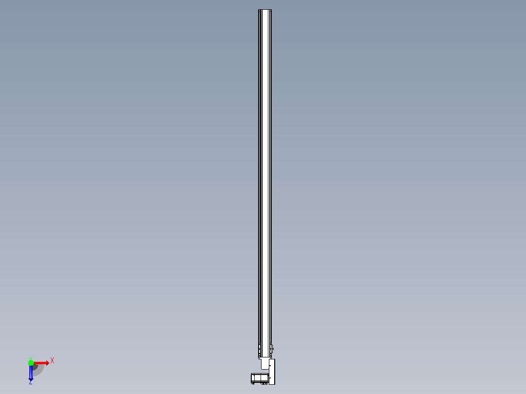 皮带直线轴半封闭可选导轨TPA-HNB-85S-90-L2100-MR-C-P20-N3俯视图