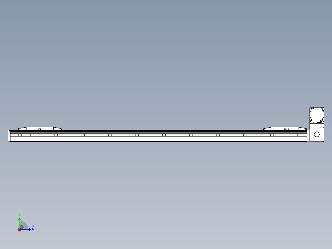 皮带直线轴双滑块型TPA-GCBS-150-P80-L550-RU-M75-N3左视图