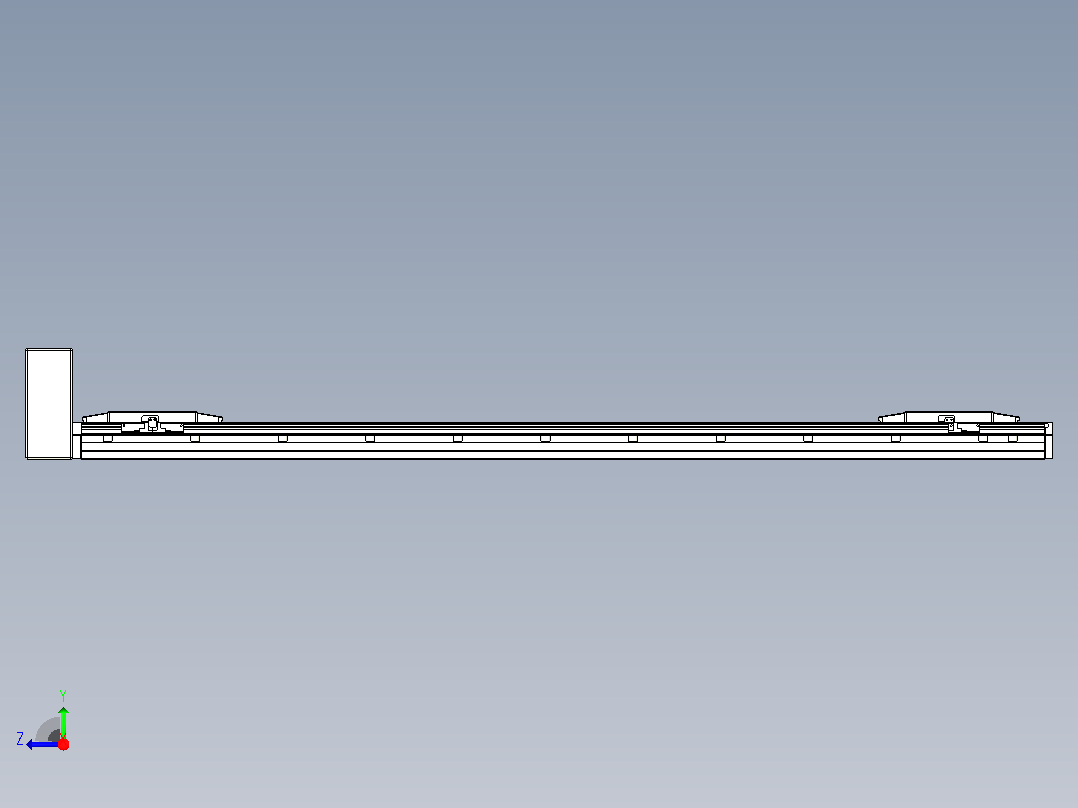 皮带直线轴双滑块型TPA-GCBS-150-P80-L550-RU-M75-N3右视图