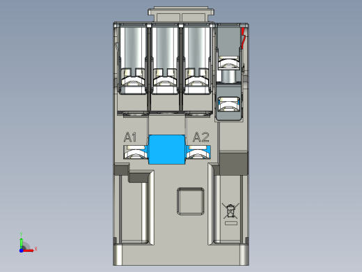NXC-06～16交流接触器三维模型202204前视缩略图