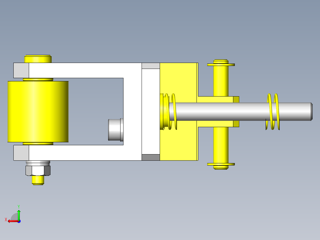 工件定位机构后视图