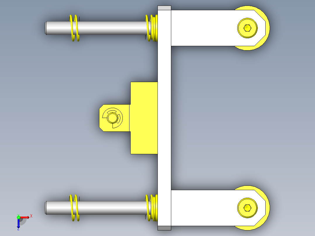 工件定位机构俯视图