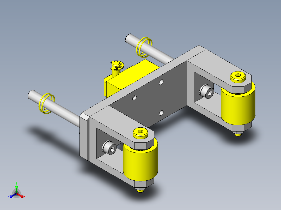 工件定位机构正等轴测图
