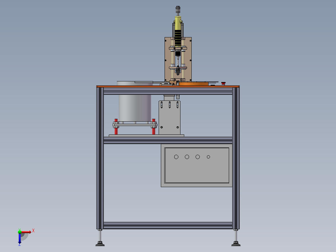 铝壳盘地丝锁螺丝机sw17可编辑俯视图