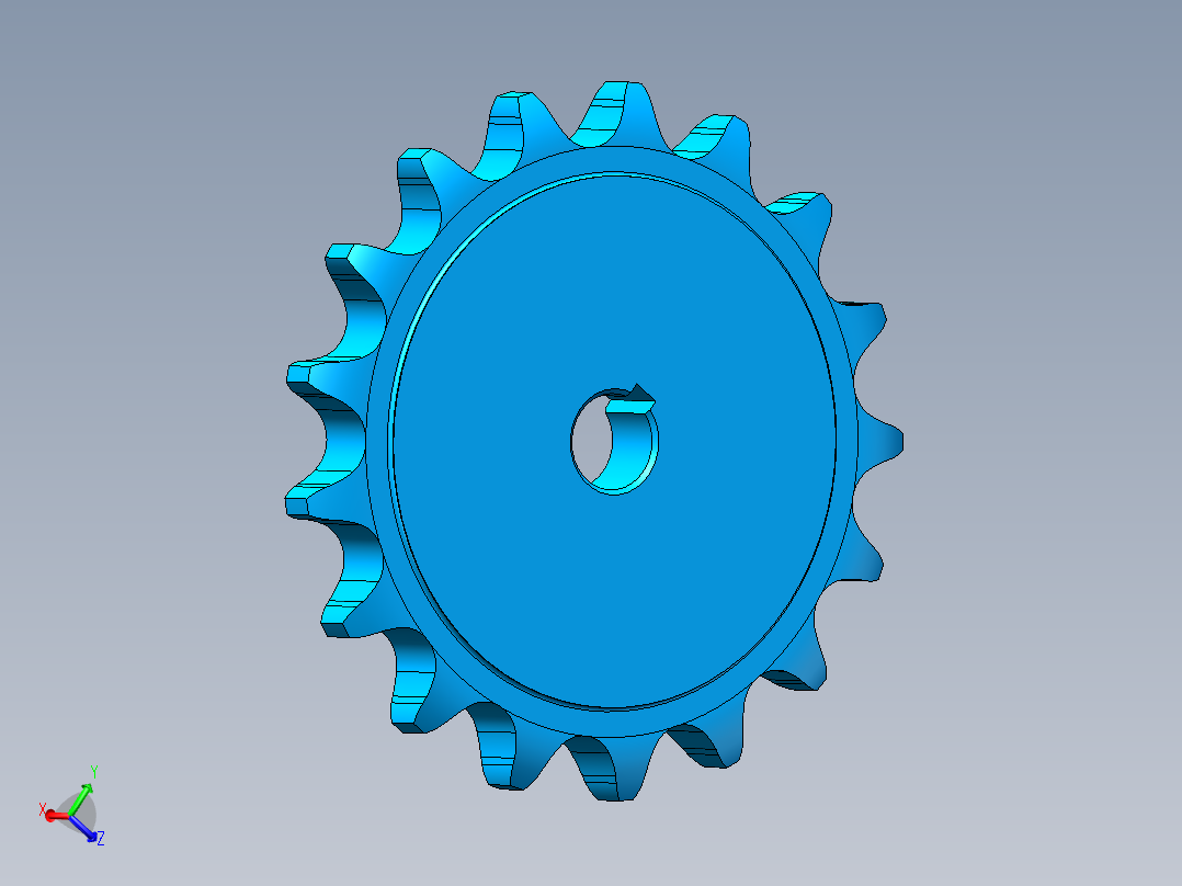 零件-链轮3D模型主视图