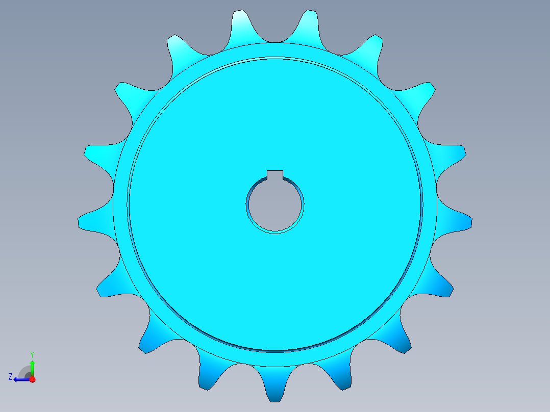 零件-链轮3D模型右视图
