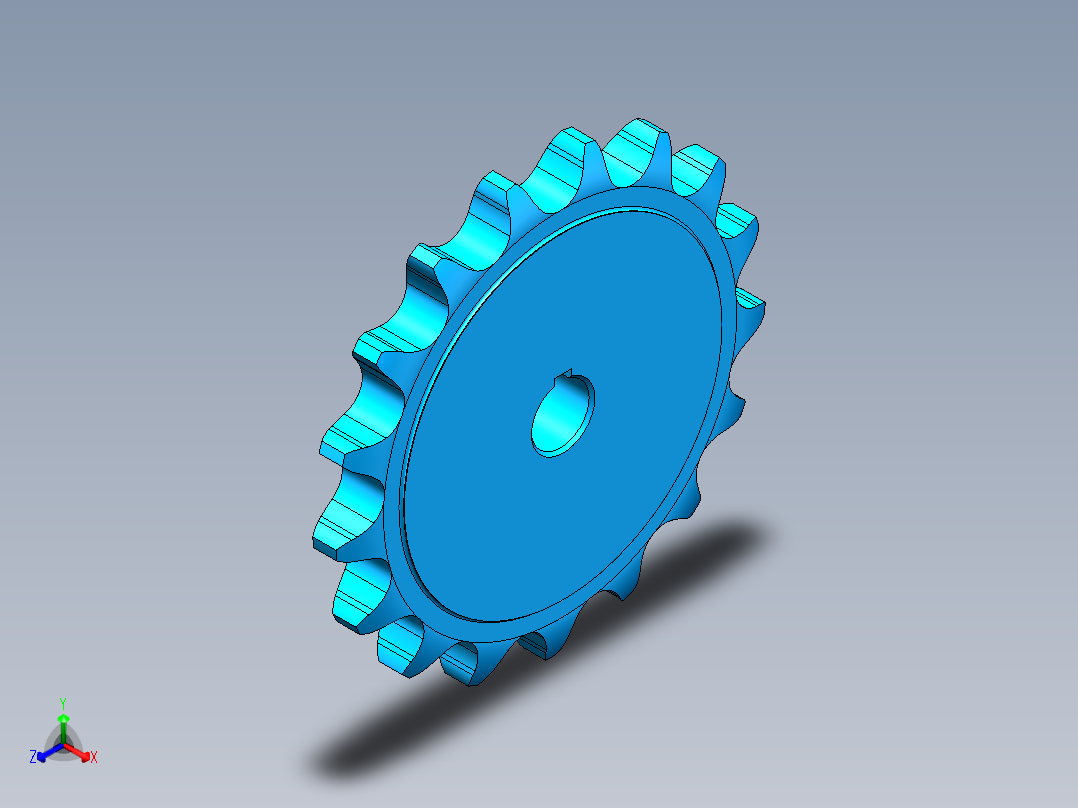 零件-链轮3D模型正等轴测图
