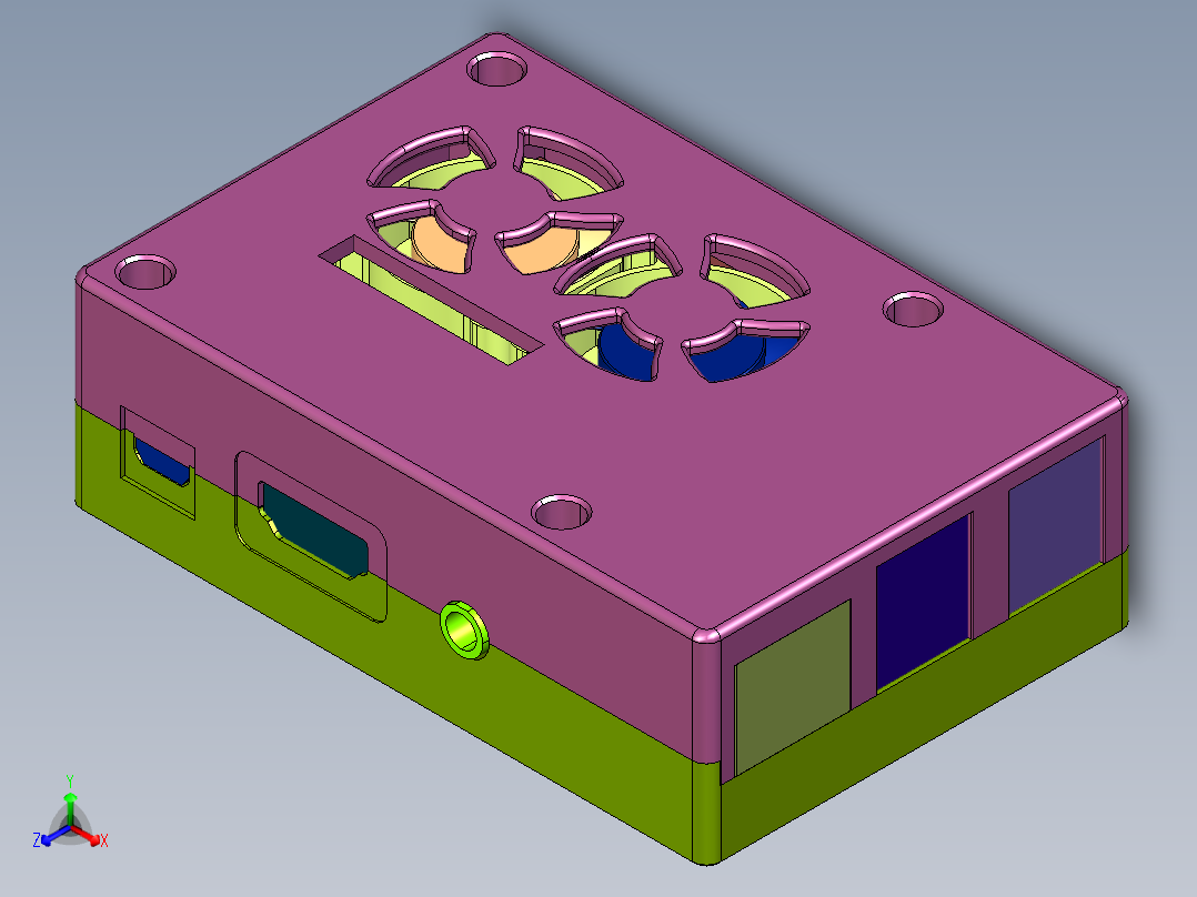金属外壳散热风扇树莓派3代