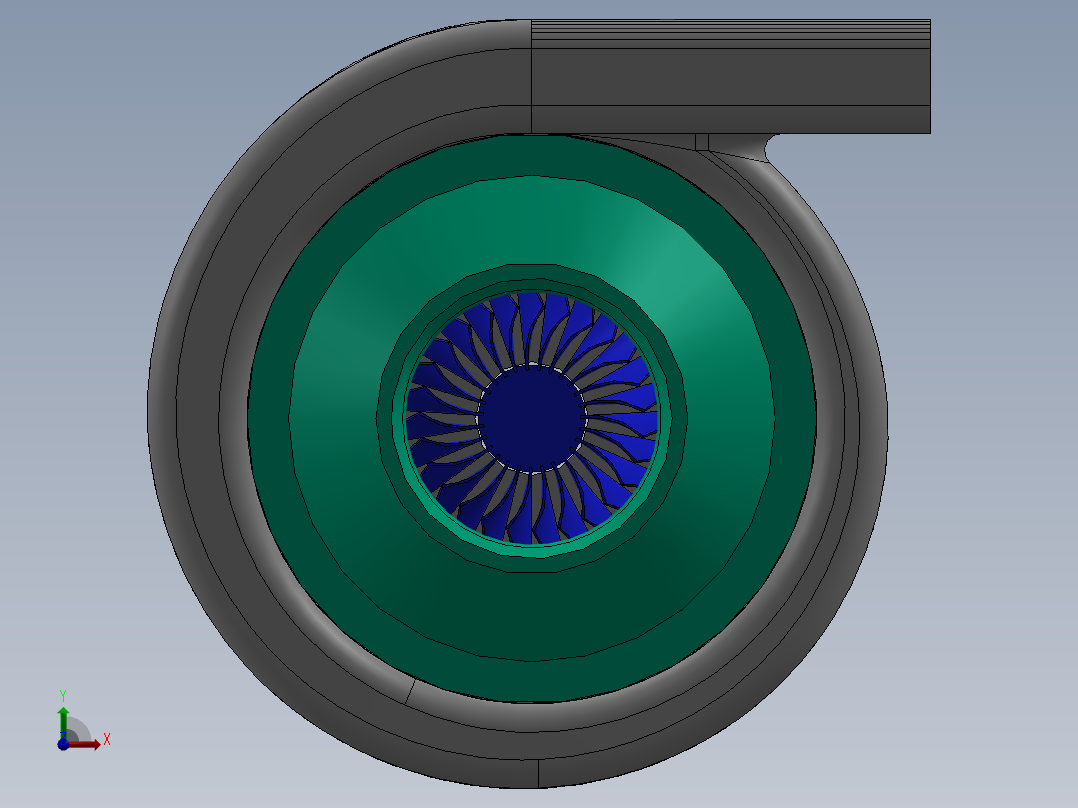 冲击式水斗轮2前视图
