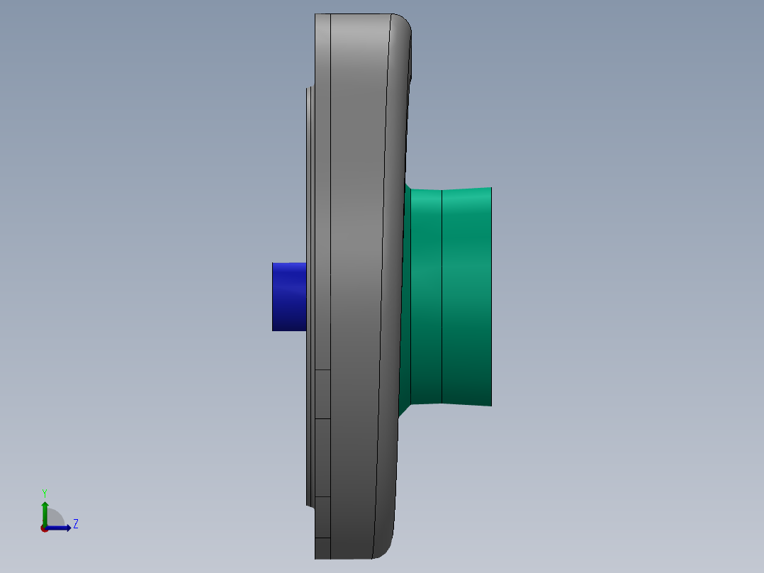 冲击式水斗轮2左视图