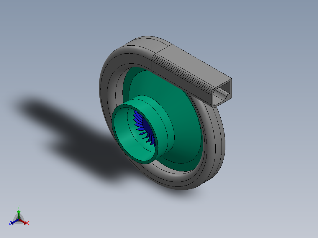 冲击式水斗轮2正等轴测图