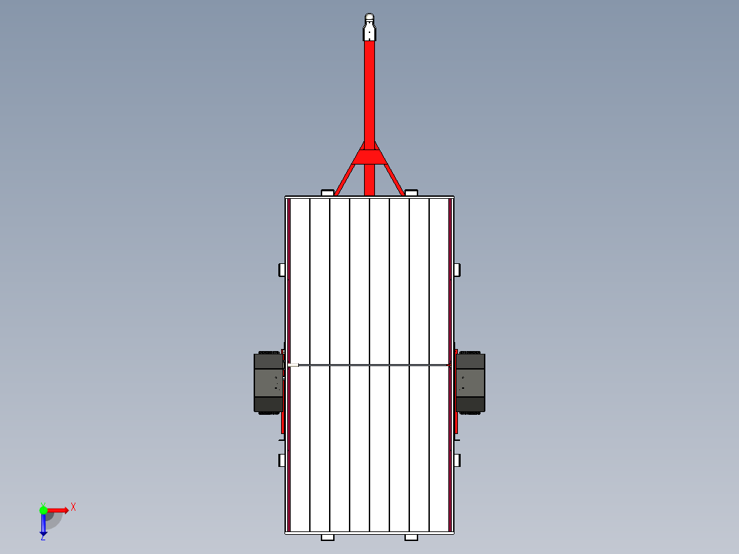 折叠拖车俯视图