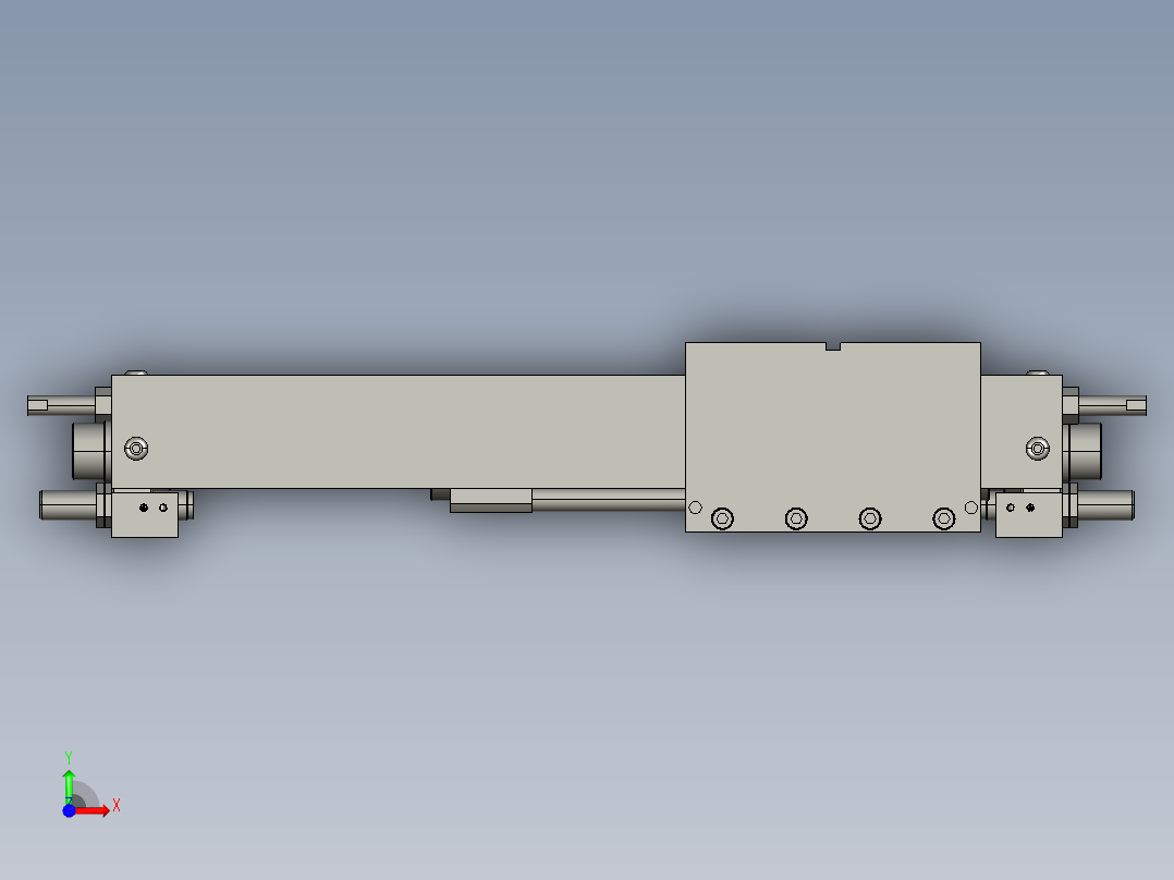 SLIDE 无杆气缸-PSC-NC前视图